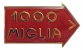 badge Mille Miglia, couleur or 46x27mm