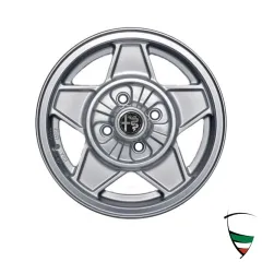 cerchione CROMODORA 6x14 campanatura 24 per Spider e GT con bulloni ed emblema