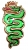 distintivo serpente verde