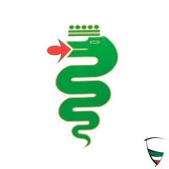 STICKER "SNAKE" 85 mm / green