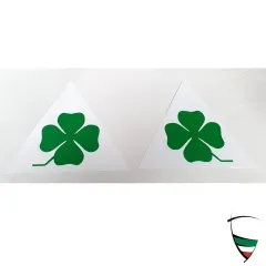 STICKER KIT TRFOIL ON WHITE TRIANGLE LEFT/RIGHT 14x14x14cm SET= 2 PIECES