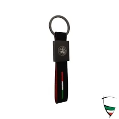 Llavero Textil Negro/Tricolor 123x22mm con llavero