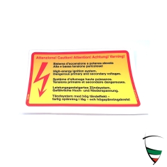 Aufkleber "Zündsystem Hochspannung"