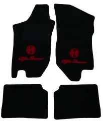 Fußmatten 145 bj. 06.99> schwarz/rotes Emblem Tuftvelour gekettelt,Rückenbeschichtung Latex Feinprägung