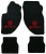 FOOT MATS 166 YEAR 10.03> BLACK COLOR WITH RED EMBLEM, VELOUR