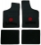 Fumatten 33 schwarz/rotes Emblem Tuftvelour,gekettelt,Rckenbeschich tung: Latex-Feinprgung