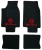 Fumatten 75 schwarz/rotes Emblem Tuftvelour,gekettelt,Rckenbeschich tung: Latex-Feinprgung
