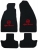 Fumatten GTV (916) schwarz/rotes Emblem Tuftvelour,gekettelt,Rcken beschichtung:Latex-Feinprgung
